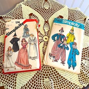 Simplicity Halloween costume patterns # 7162 & # 5741